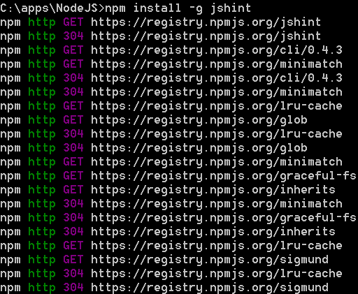 NPM install of JSHINT