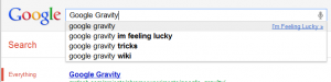 Use I'm feeling lucky in Google Gravity search
