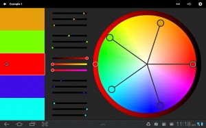 Kuler interface to select colors