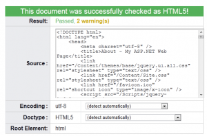 HTML code validates