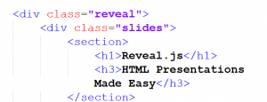 Reveal markup
