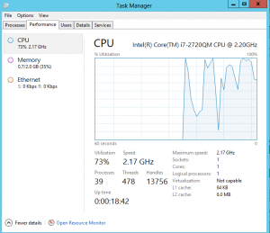 Performance in Task Manager