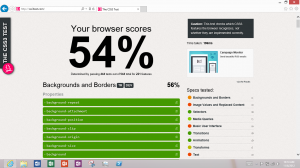 IE 10 desktop CSS3 test results