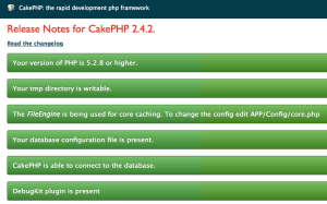 Cake PHP working
