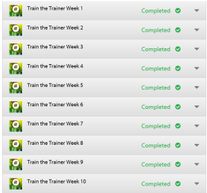 Weeks completed