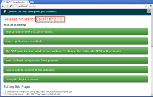 CakePHP running on Windows 2008 R2