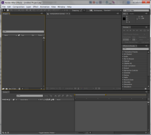 After Effects initial view