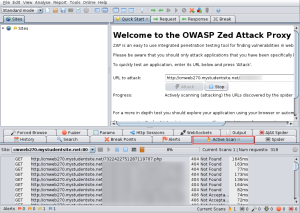 OWASP ZAP utility in action