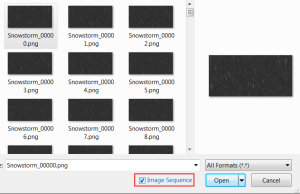 Open the image sequence in Photoshop