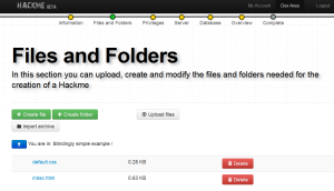Upload files and folders