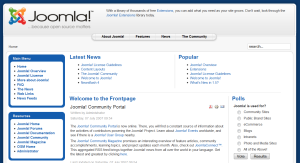 Joomla 1.5 initial screen