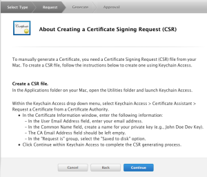 Certificate Signing Request Details