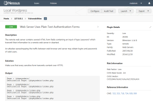 Vulnerability details from Nessus