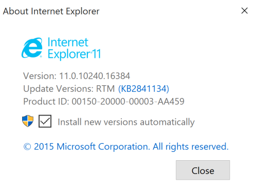 Internet Explorer 11 remains