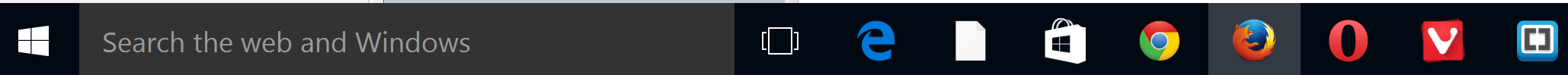 Taskbar in Windows 10