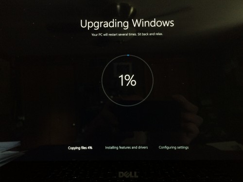 Upgrade screen