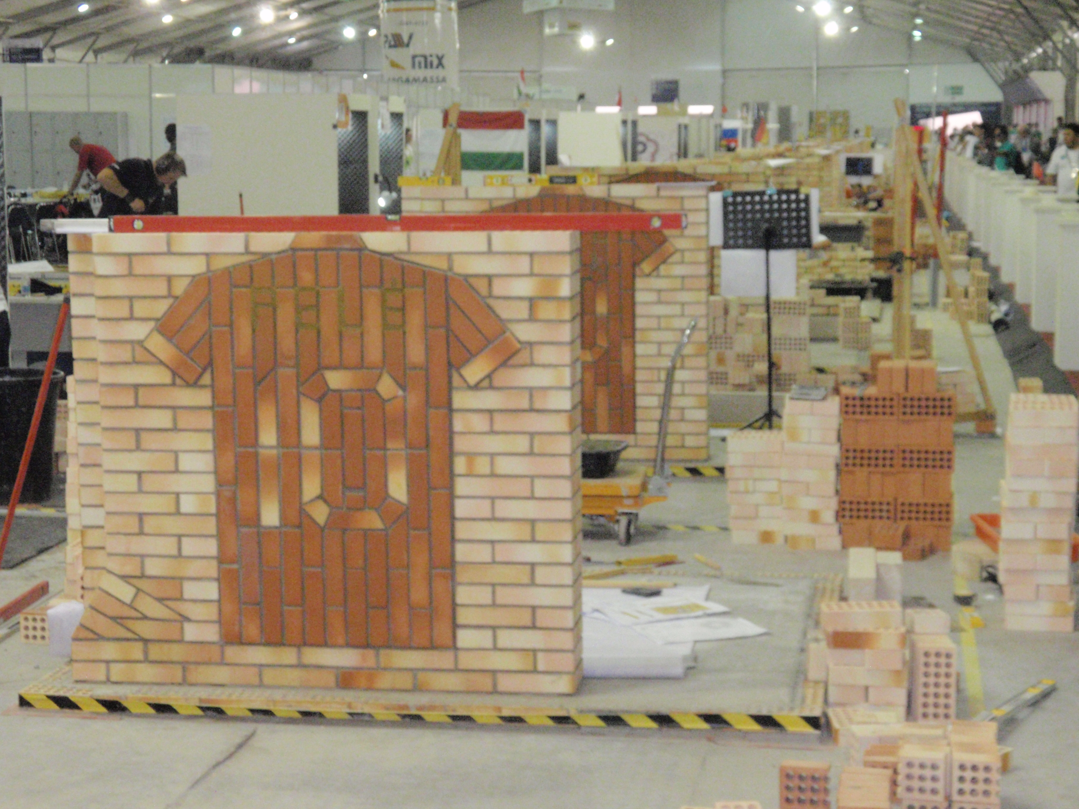 WorldSkills brick laying competition