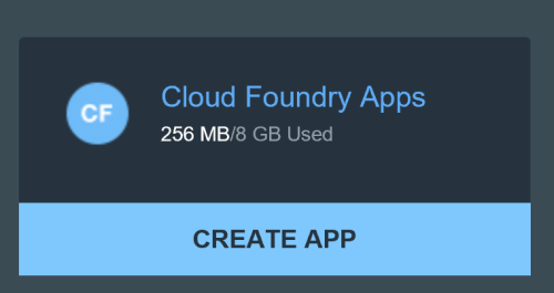 Adding a Cloud Foundry app