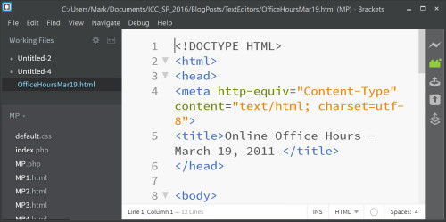 Code viewed in Brackets clearly handling line breaks