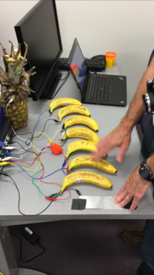 Using fruit to make sounds with Arduino