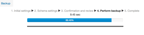 Progress bar during Moodle course backup