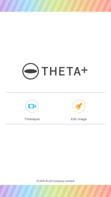 Theta+ app image editing choices