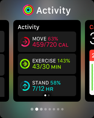 Dock showing activity app