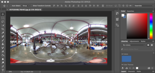 Editing Theta image using Photoshop