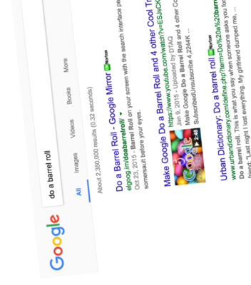 Google page rolling in browser