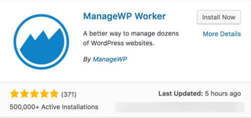 ManageWP plugin screen capture