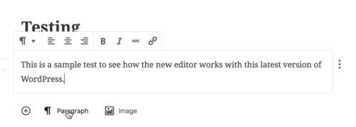 The Gutenberg editor is heavily context sensitive.