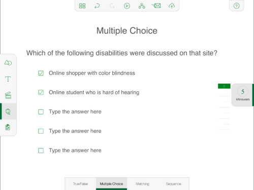Multiple Choice question slide being added