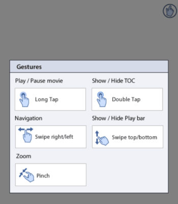 Gestures on mobile device