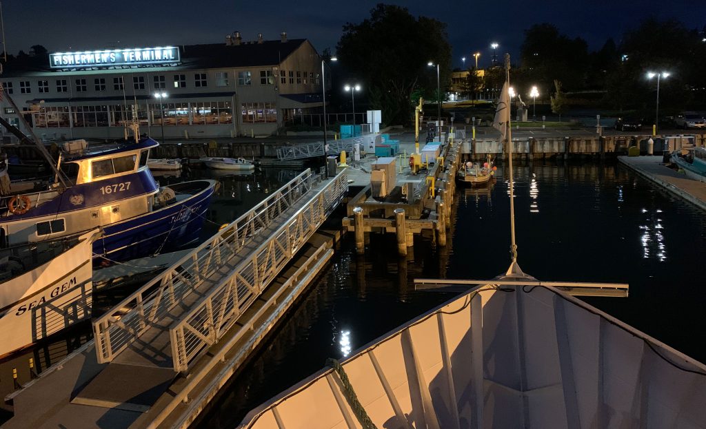 View of Fishermen's Terminal from the deck of the Wilderness Explorer