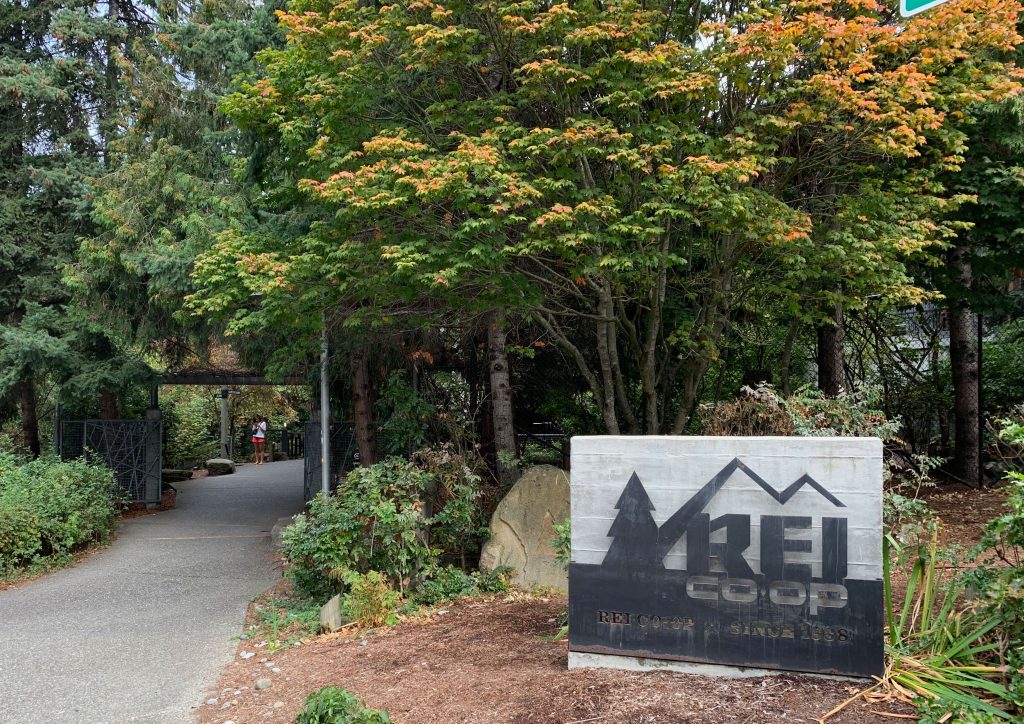 Entrance to REI store in Seattle